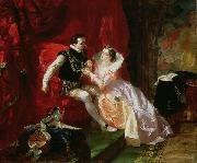 Edward Matthew Ward Leicester and Amy Robsart at Cumnor Hall Germany oil painting artist